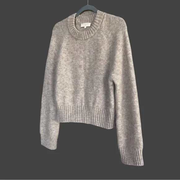 SEZANE Neutral Soft Cream Beige Alpaca Wool Sweater Pullover Sama Jumper - Picture 4 of 10